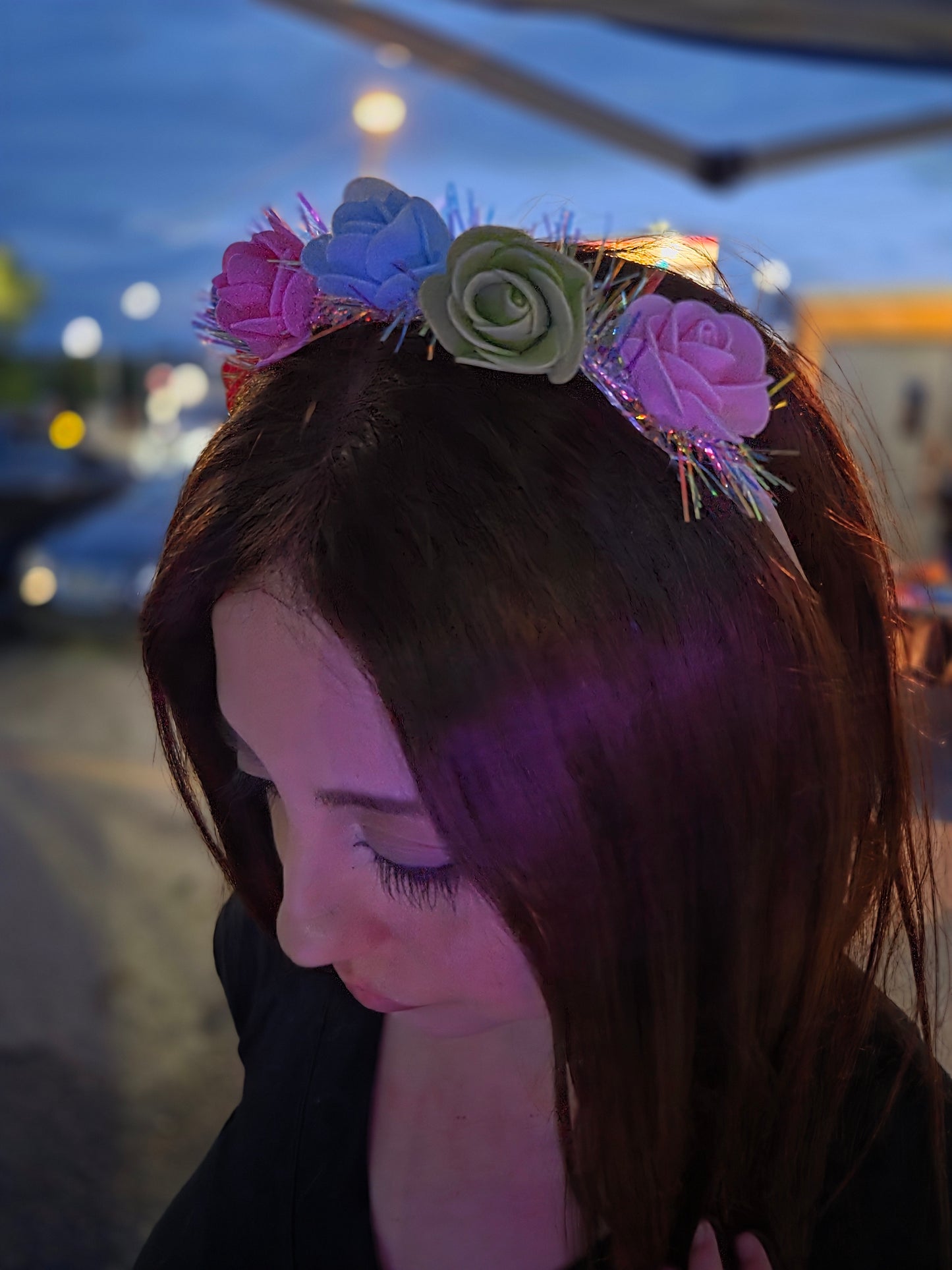 Electric glowing headbands
