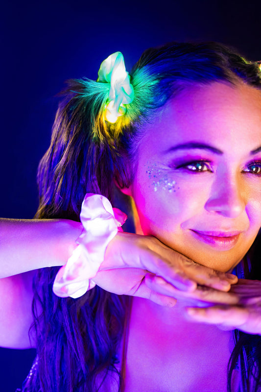Electric Glow scrunchies 4 pack